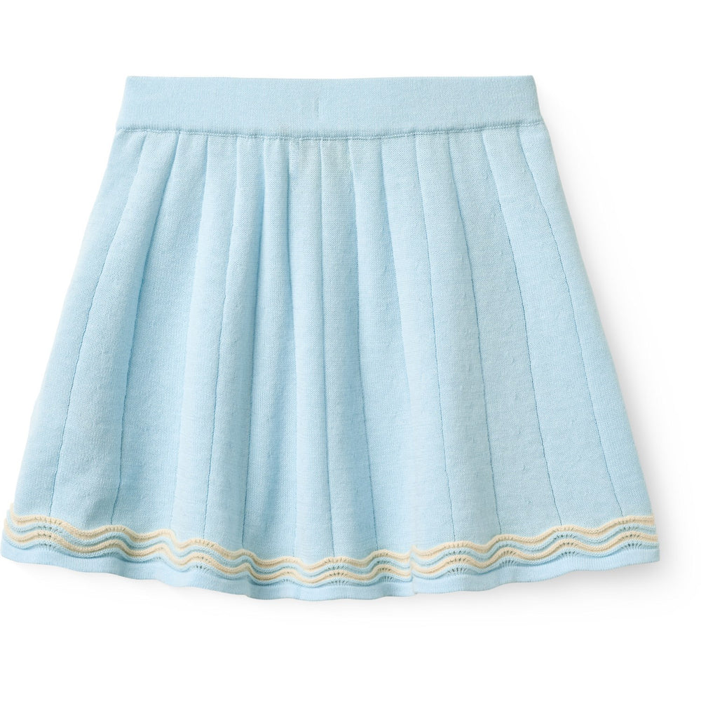 Køb COPENHAGEN COLORS Ice Blue/Cream Comb. Strikket Tennis Nederdel