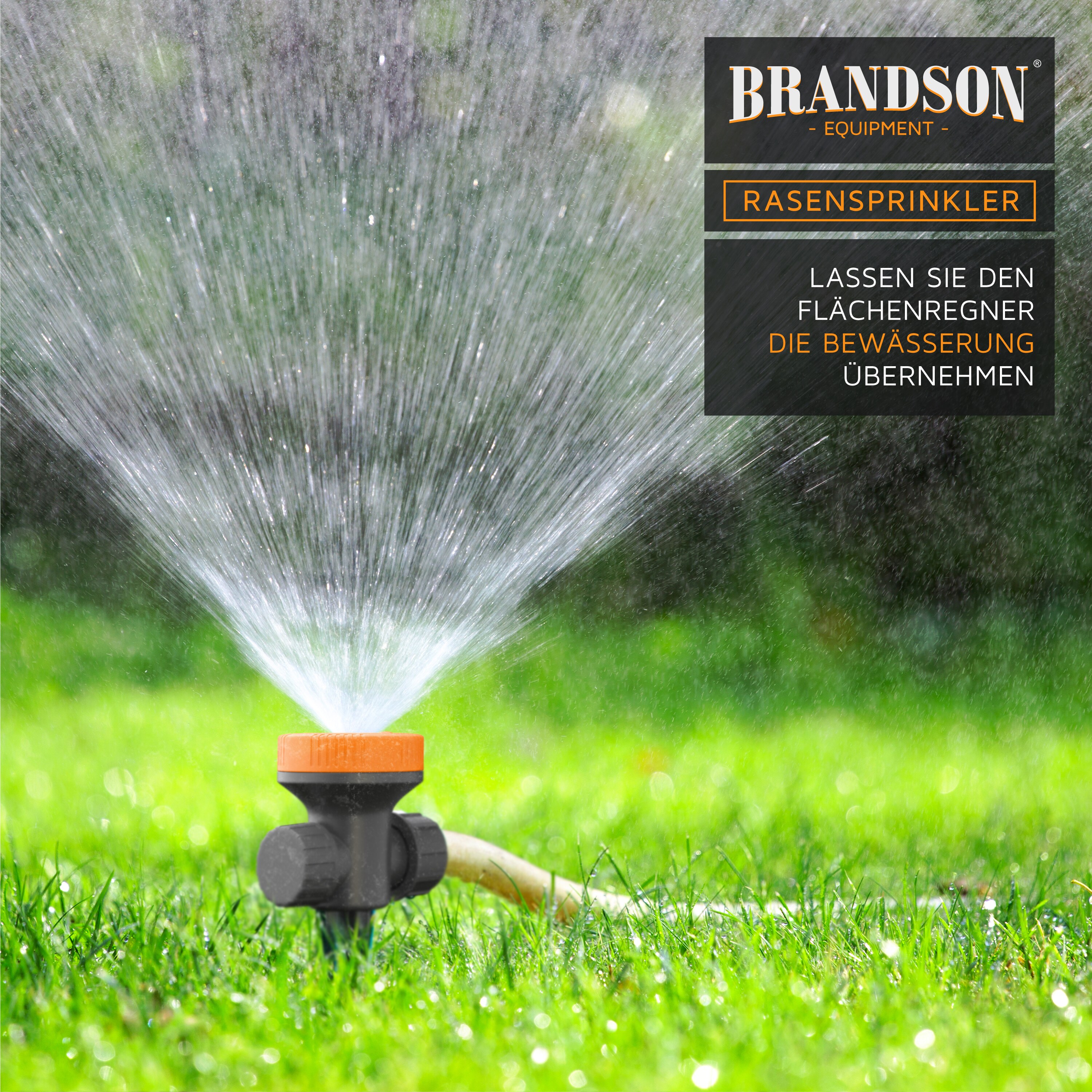 Brandson 4x Rasensprenger 5 Fach Rasensprinkler, Flächenregner Garten Sprinkler, Kreis Halbkreis Viertelkreis Fächer beidseitig Strahl, Wählscheibe