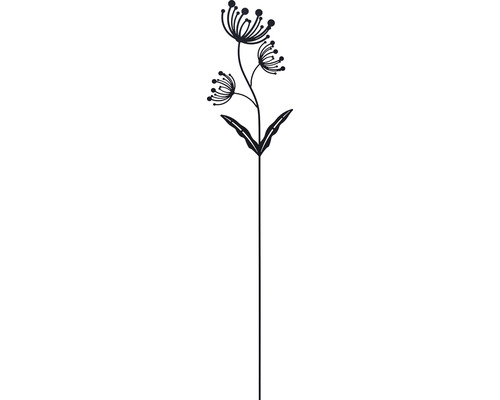 Decoratieve stok Lafiora bloem versie 3 H 115 cm zwart