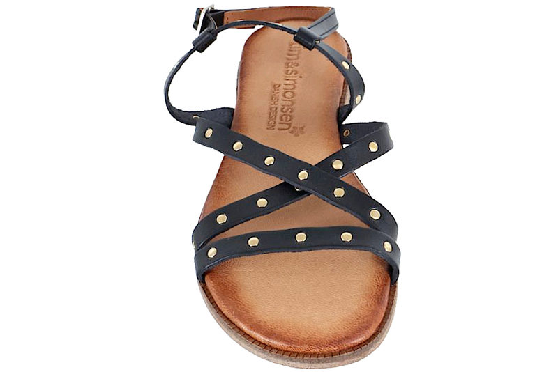 TIM OG SIMONSEN LIZETTE PLATINO SANDAL I SORT SKIND