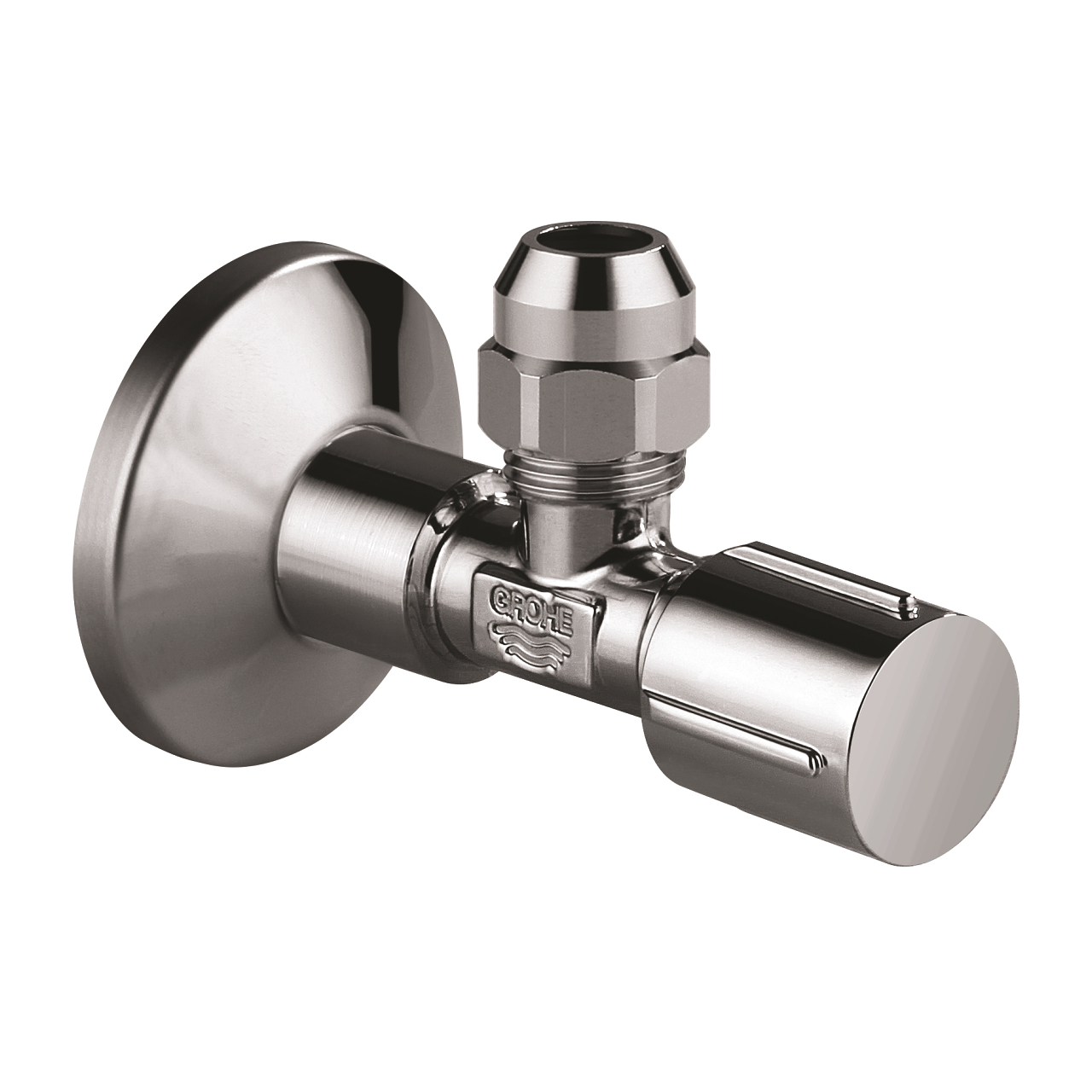 Grohe hoekstopkraan 1/2''x3/8'' hard graphite