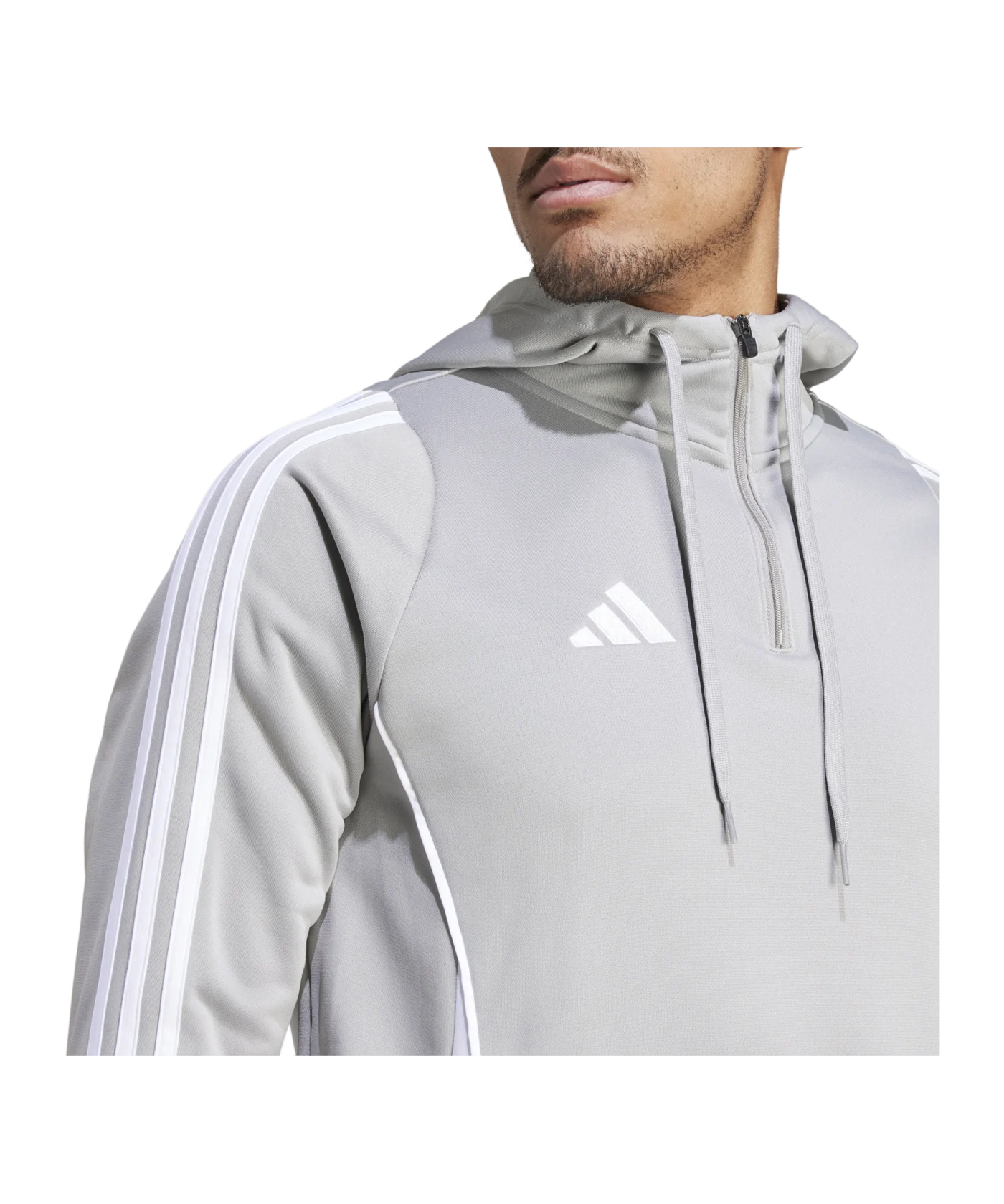 adidas Tiro 24 Training Hoody Grau Weiss