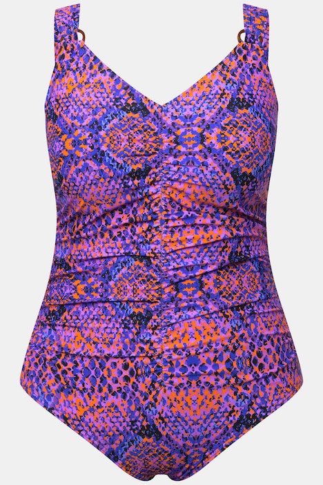 Badeanzug, Raffung, Softcups, Zierringe