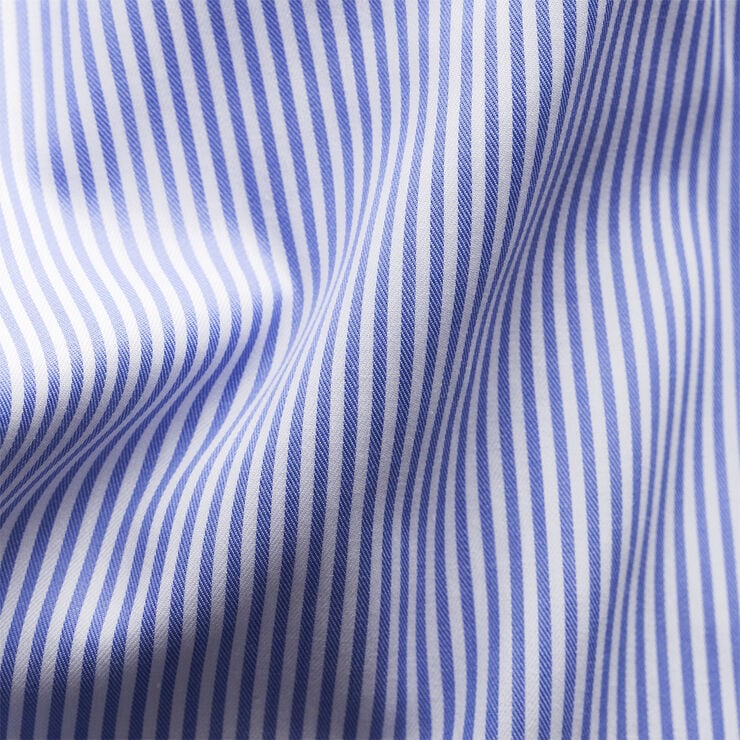 ETON Slim Fit Mid Blue Twill Shirt Blå