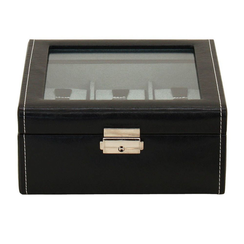 Ecrin 6 montres, Bond, noir, vitré