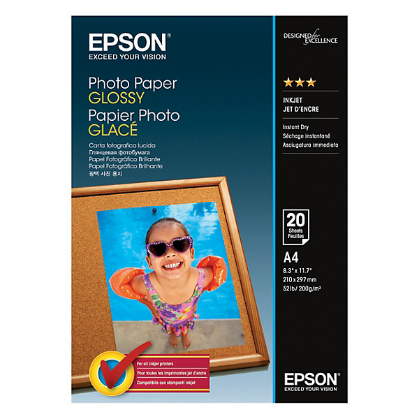 Papier photo Epson S042538 A4 200g jet d'encre, pochette 20 feuilles