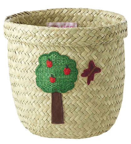 Rice Aufbewahrungskorb - Raffia/Algen - Happy Forest - 15x16 cm