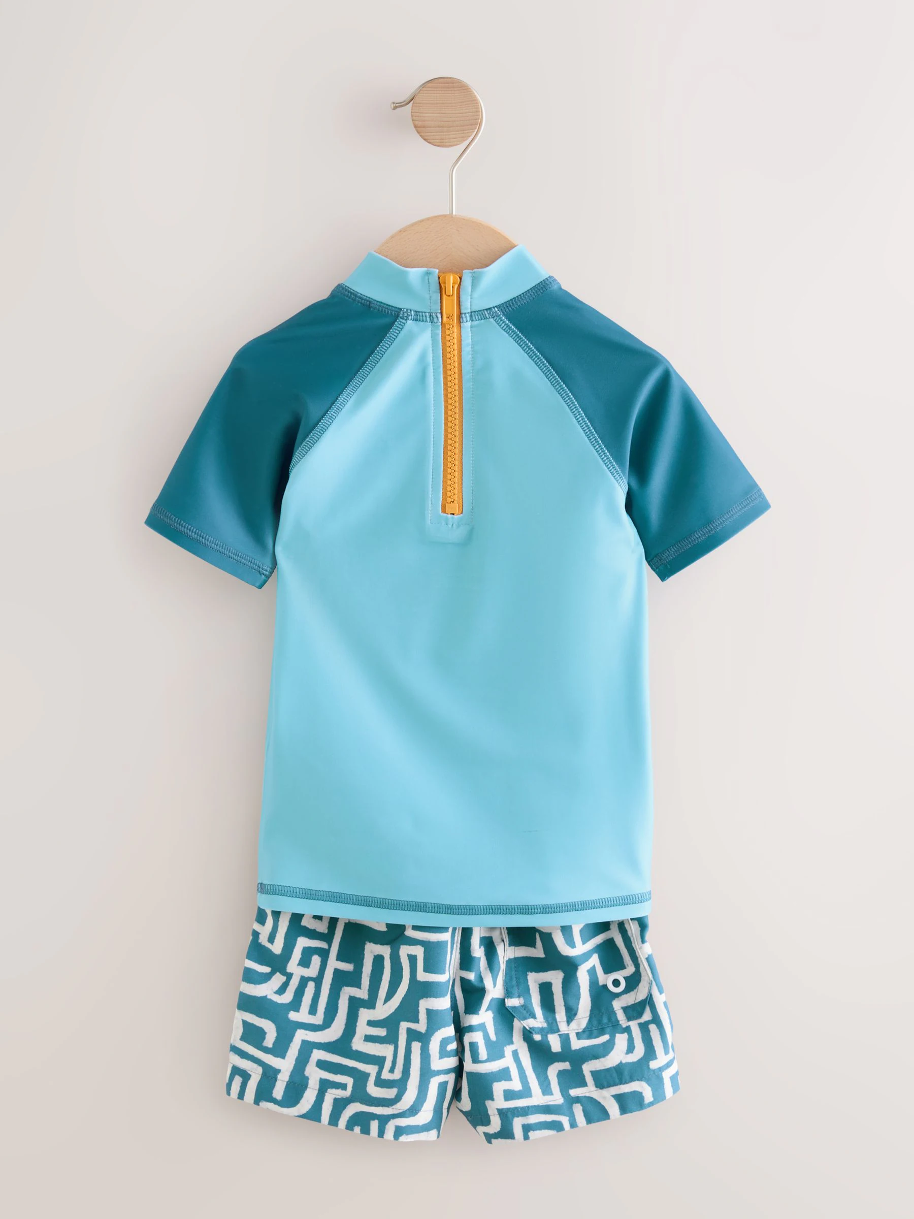 Blauw leeuw - Set van surfhemdje en shorts (3 mnd - 7 jr)