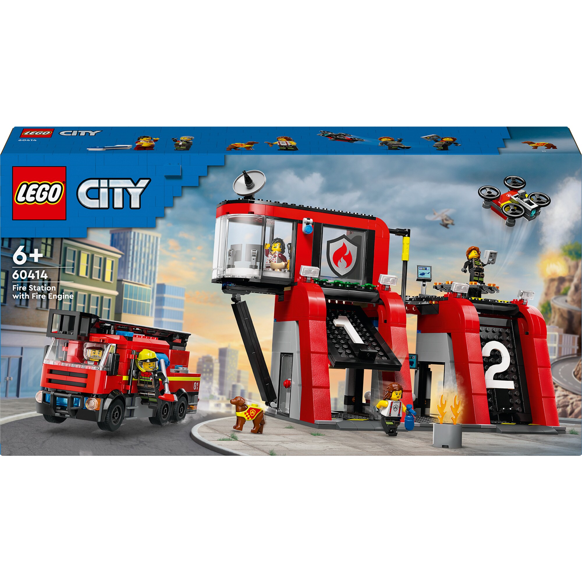 LEGO Konstruktionsspielzeug City Feuerwehrstation mit Drehleiterfahrzeug