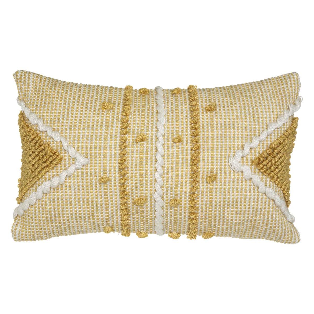COUSSIN RECYCLE ROW OCRE 30X50CM