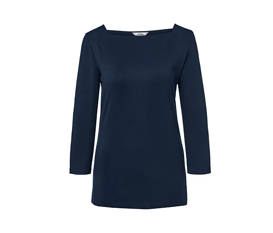 Shirt mit 3/4-Arm, dunkelblau