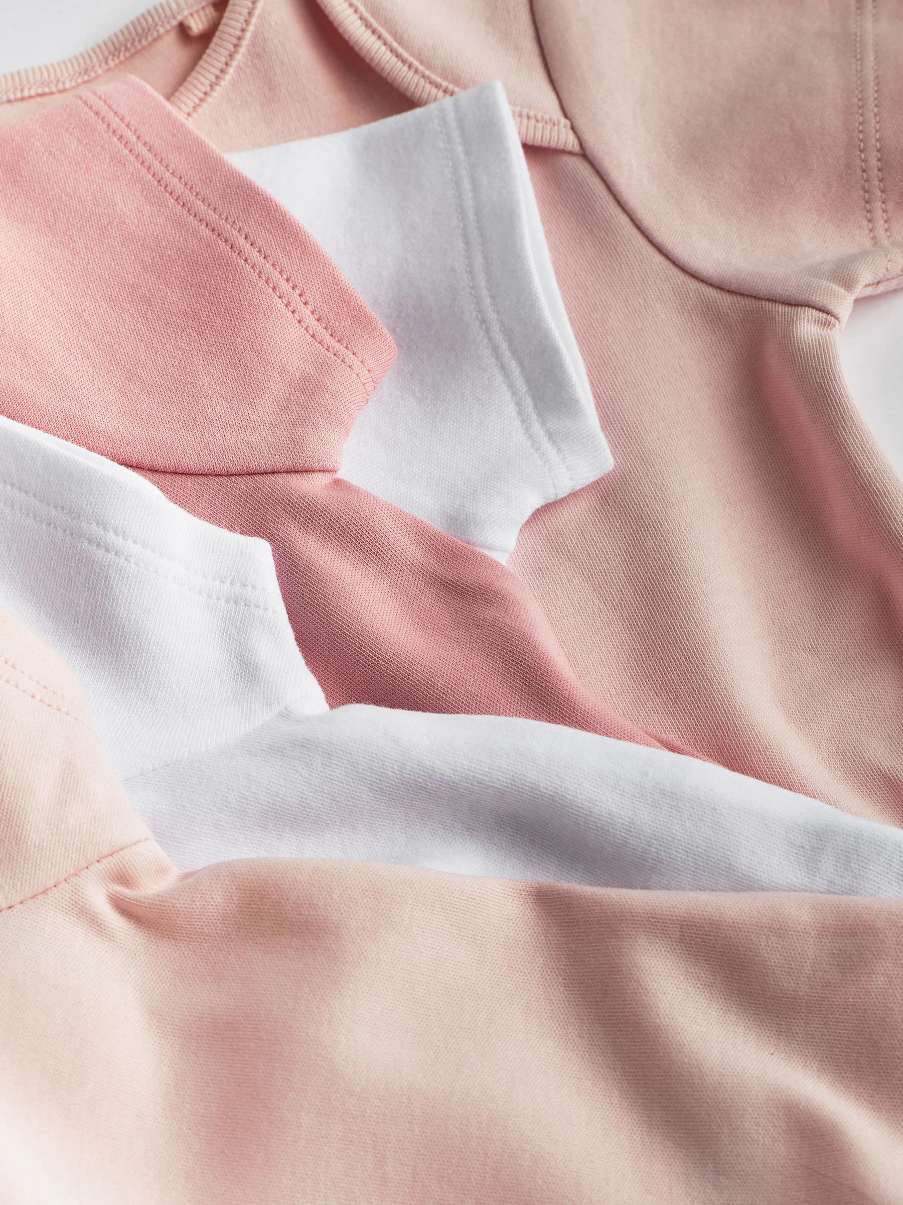 Roze/wit - Essentiële babyrompertjes met korte mouwen