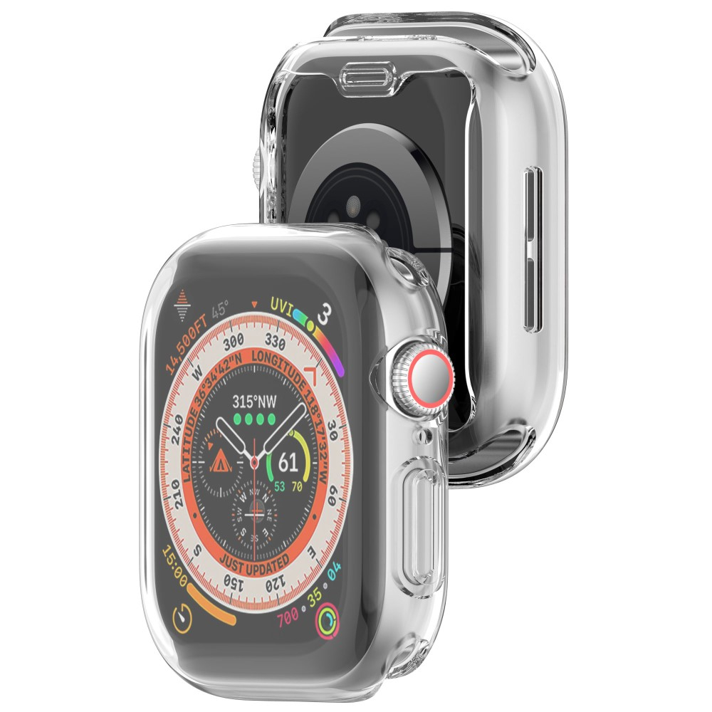 Apple Watch Series 11 / Series 10 (42mm) Gummi Bumper Case mit Displayschutz - Transparent