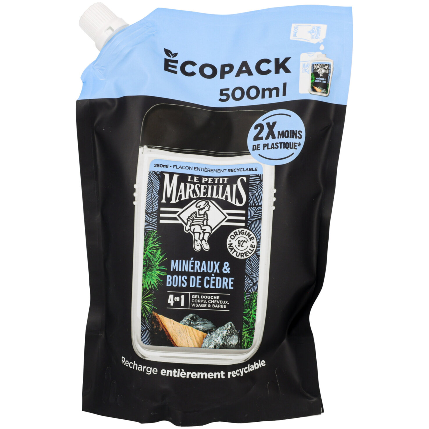 Le Petit Marseillais Duschgel Mineralien & Zederholz Refill