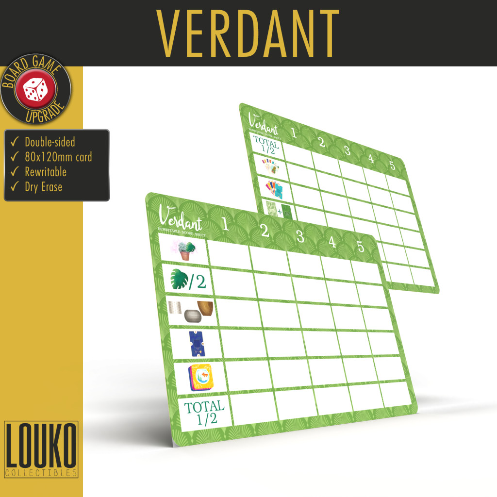 Verdant - Feuille de score réinscriptible