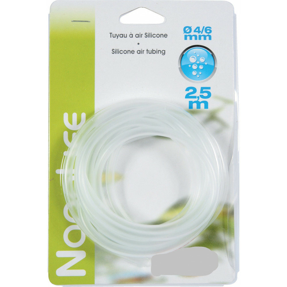 Tuyau à air silicone ø 4/6 mm 2.5 mètres pour aquarium