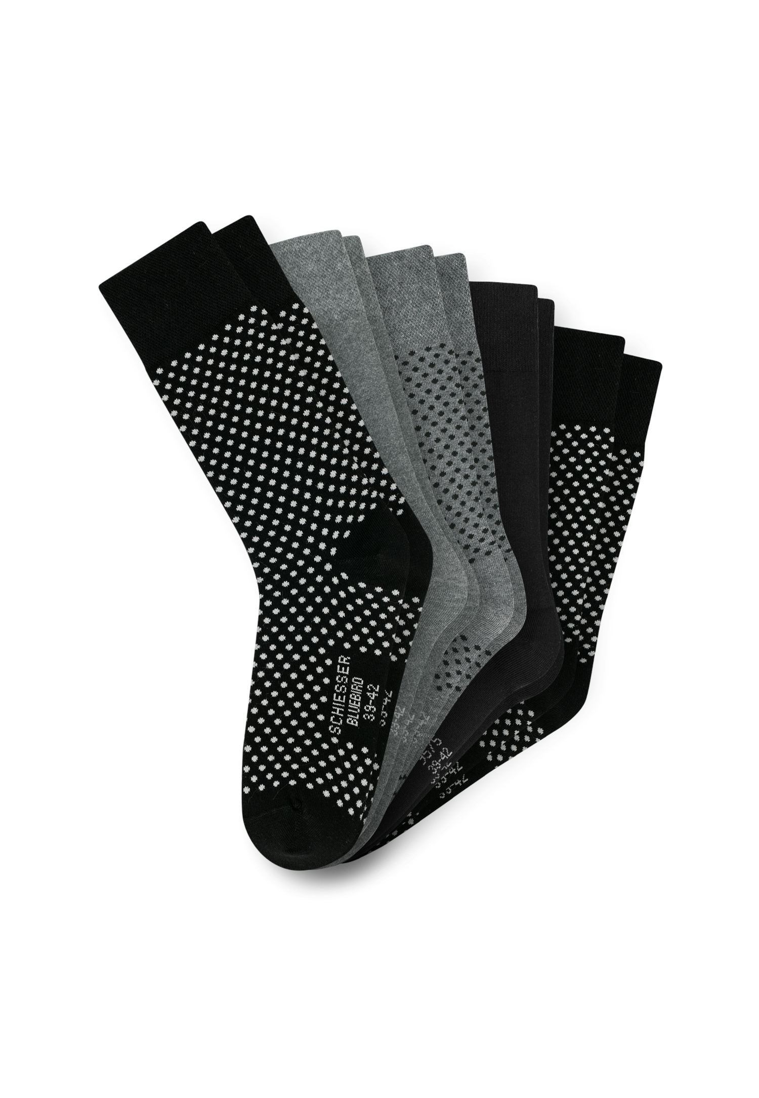Schiesser Socken »Bluebird« 5 Stk. tlg. druckfreier Bund, Fersen und Zehen handgekettelt, Cotton-Mix