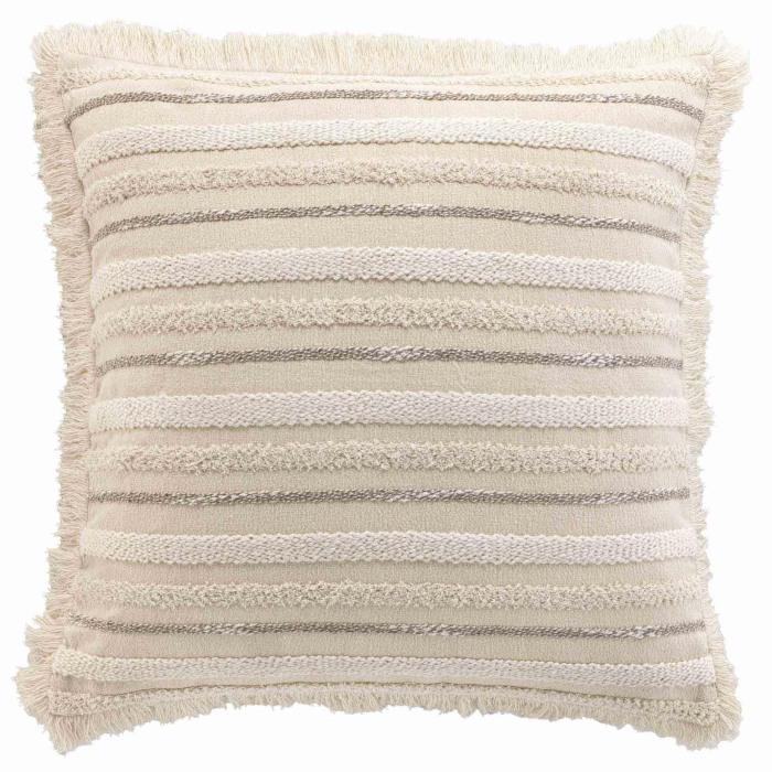 COUSSIN FRANGES 60X60CM ATLAS NATUREL