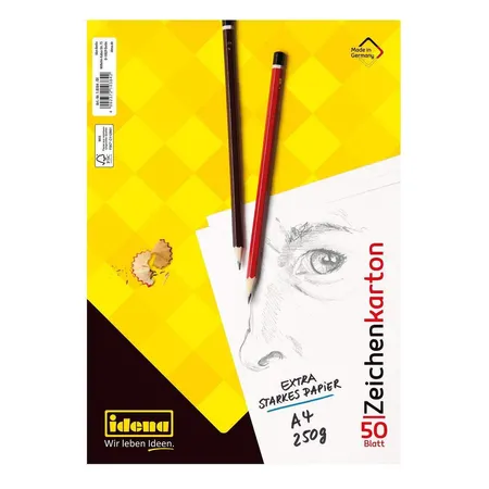 Idena Zeichenkarton A4, 50 Bogen