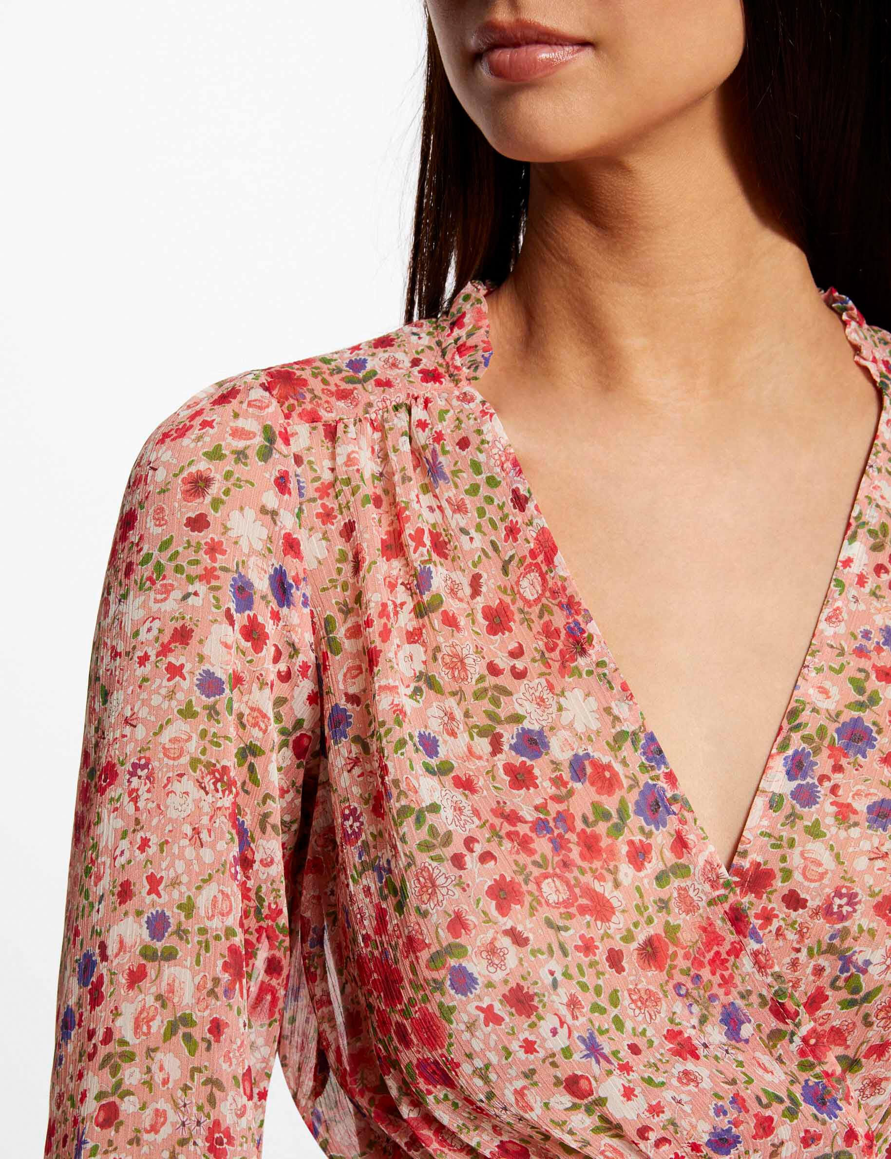 Robe évasée imprimé floral multico femme - multico