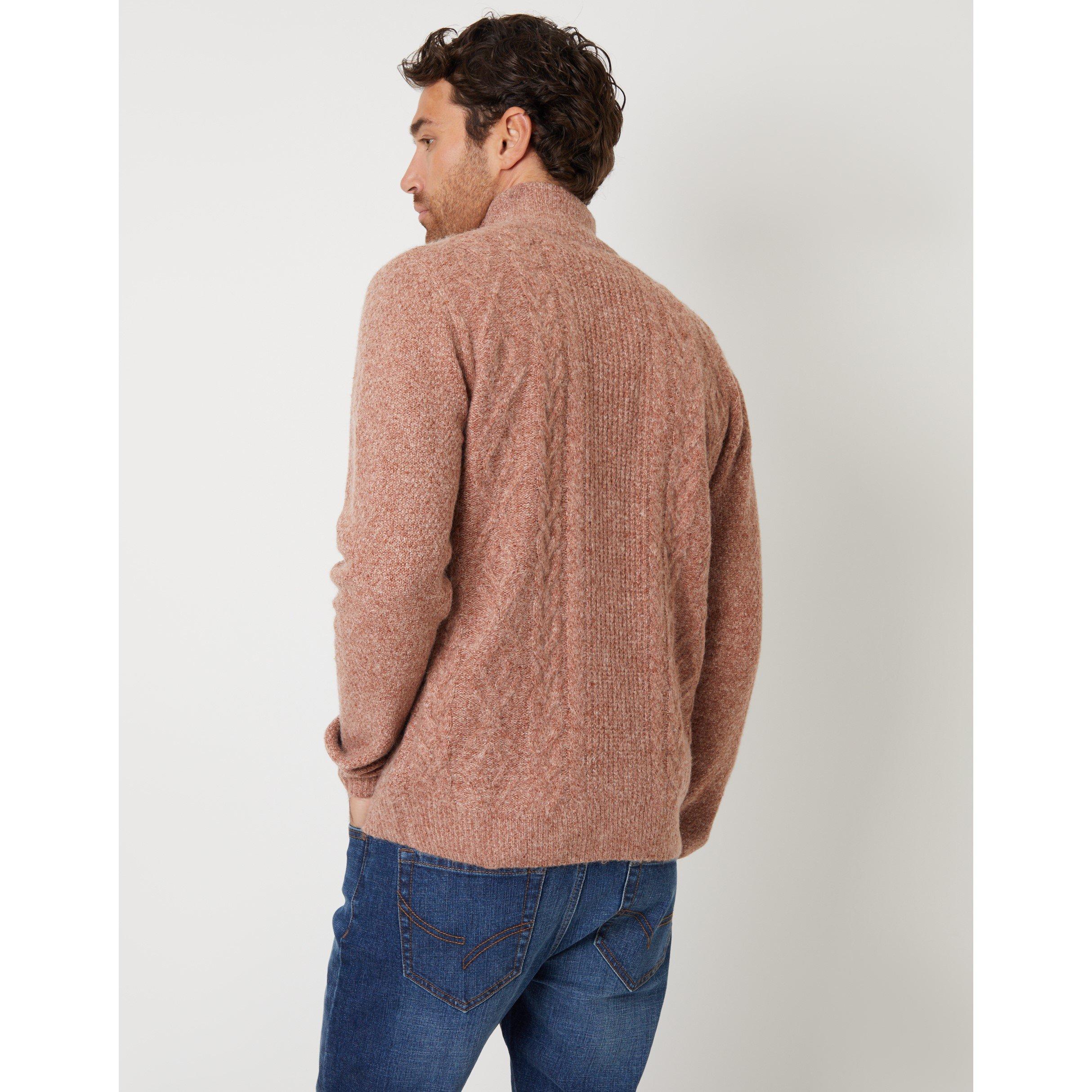 Threadbare TBquarterZip Cable Knit Jumper Mens