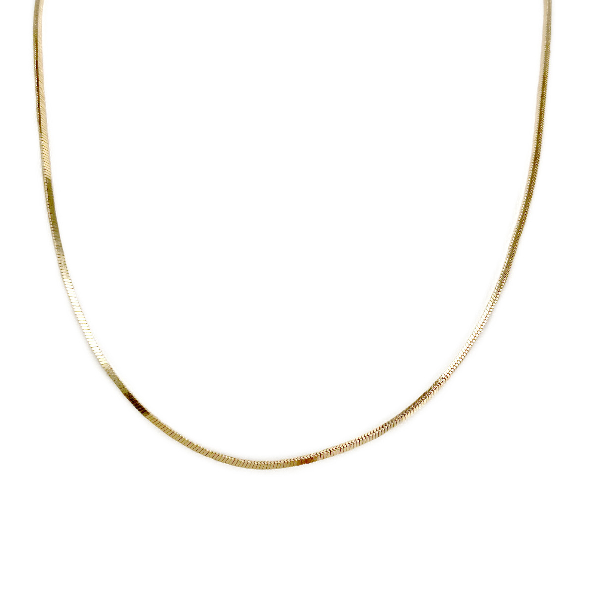 Collier d'occasion or 750 jaune maille serpent 45.5 cm