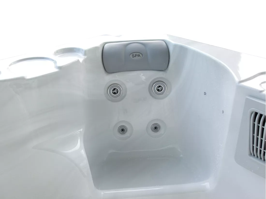 SPA 4 places blanc perlé avec bâche - 16 jets - L210 x P152 x H76 cm - Système BALBOA - LULA IV