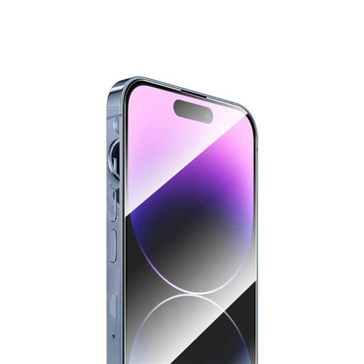 iPhone 14 Pro Full-Screen Vollbild Panzer Glas mit Rahmen   Montagerahmen