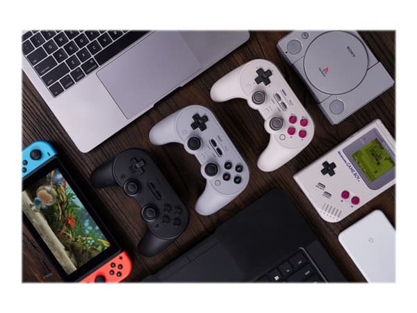 8Bitdo Pro 2 - Hall Effect Joystick - håndkonsoll - trådløs - Bluetooth - svart - for Nintendo Switch, PC, Steam, Raspberry Pi