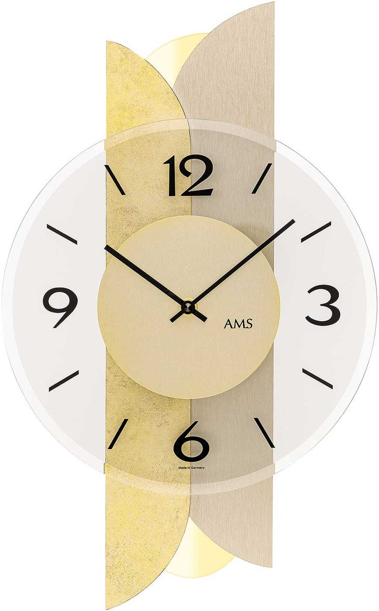 AMS 9643 Moderne wandklok 27 x 45 x 6 cm