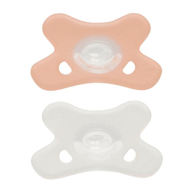 Difrax Fopspeen Natural Siliconen Blossom/Wit 0-6 Maanden
