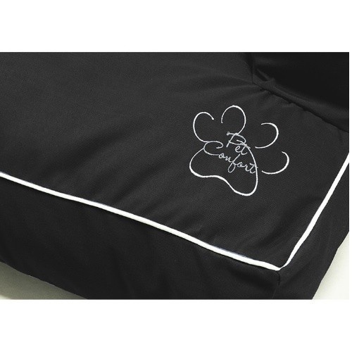 Sofá Comfort Pet Florida à prova d'água preto para cães