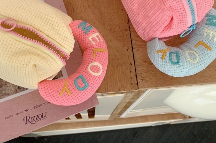 SeoulMall - Geborduurde wafelzak met letters