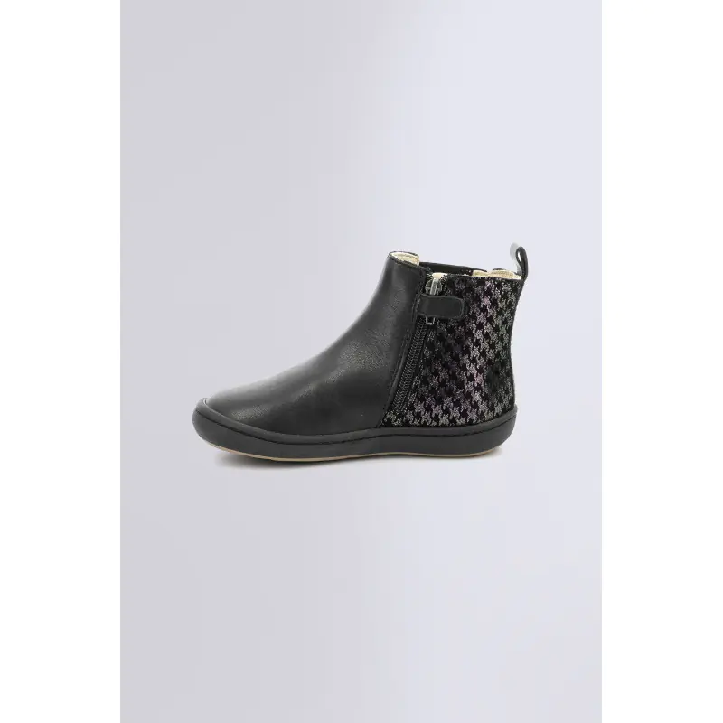 KICKPOLINA NOIR BOOTS Cuir Fille