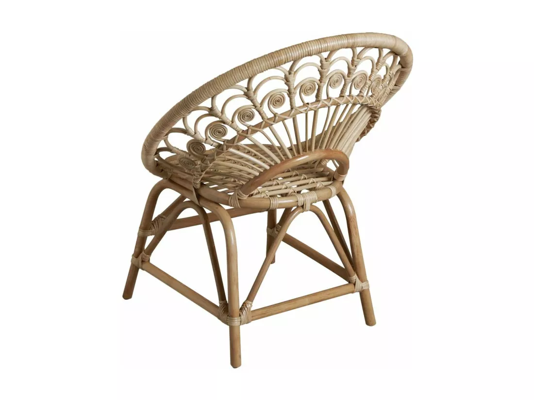 Fauteuil pétale en rotin naturel