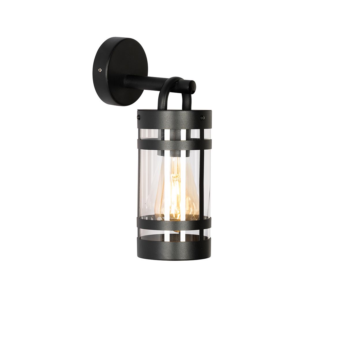 Smart buiten wandlamp zwart IP44 incl. Wifi A60 - Ruben