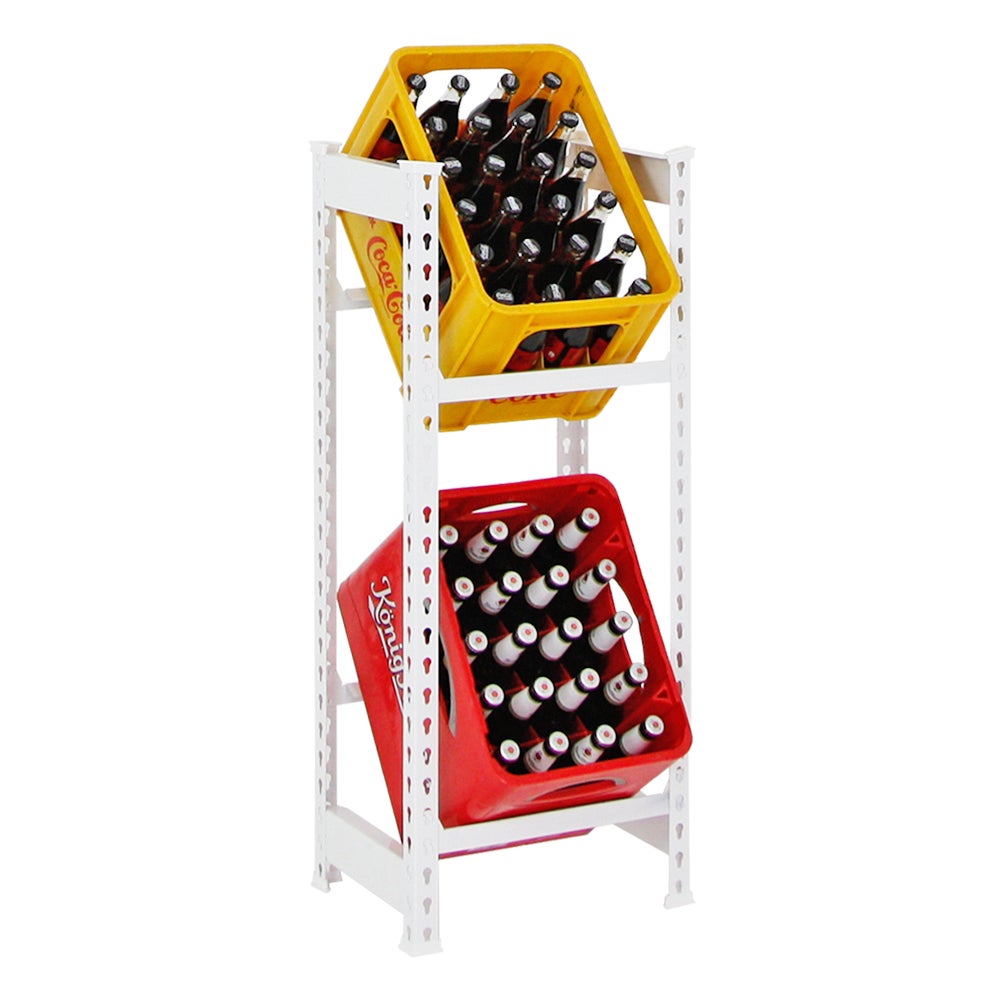 PROREGAL Drankkratplank, Kameel, HxBxD 100 x 40 x 30 cm, Wit