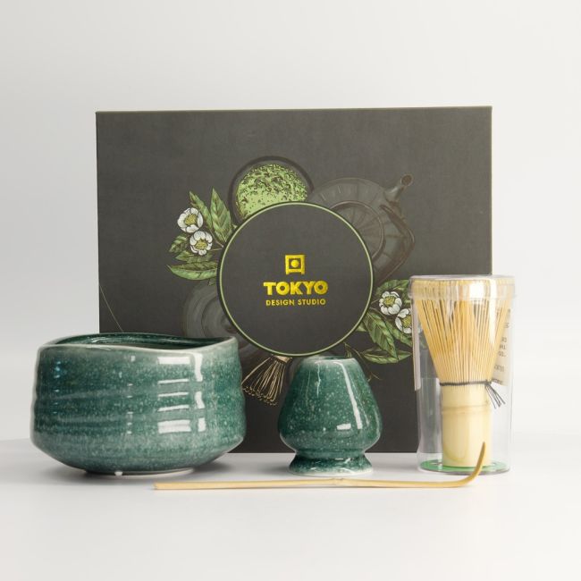 Matcha Geschenkset 11x8cm 4pcs Groen