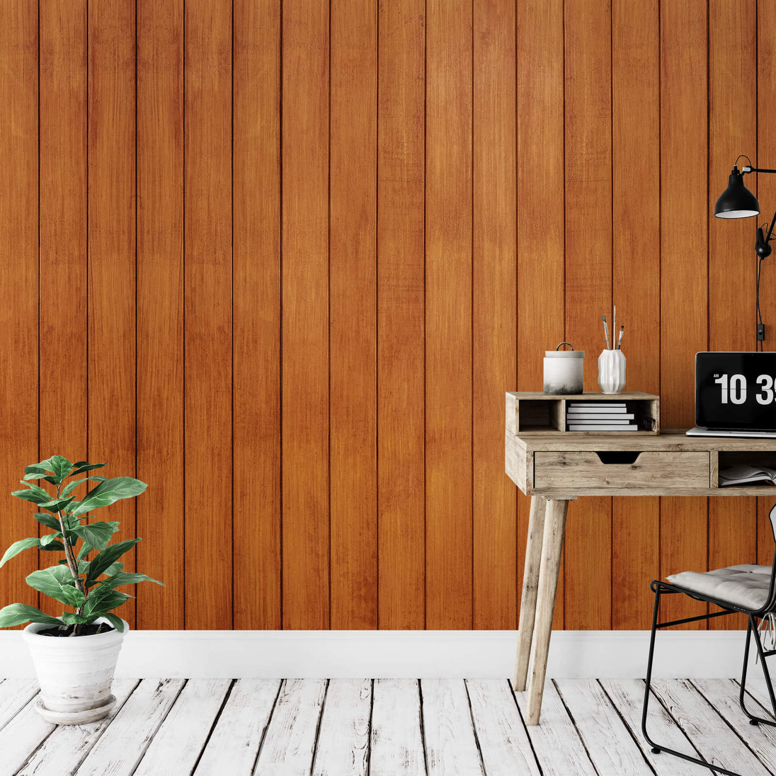 Fototapete DESIGNWALLS 2.0 - braun - Holz - 2,6 Meter