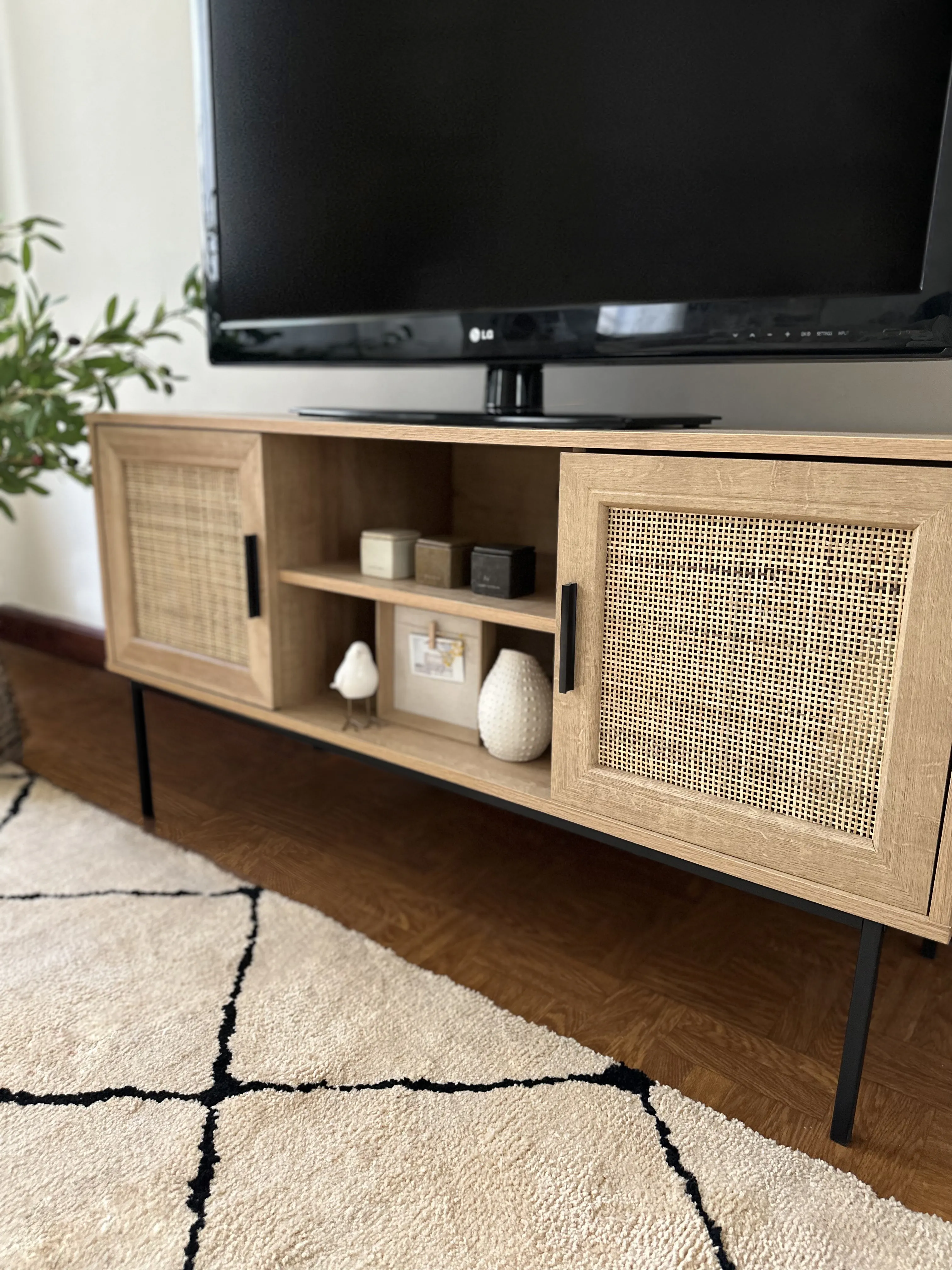 TV-meubel PASCO Rotan Lichtbruin