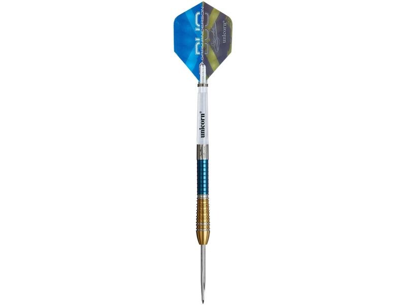 Unicorn Dartpfeile Gary Anderson 6 Duo 23G 3er-Pack, Gold/B Dartpfeile mit Stahlspitzen