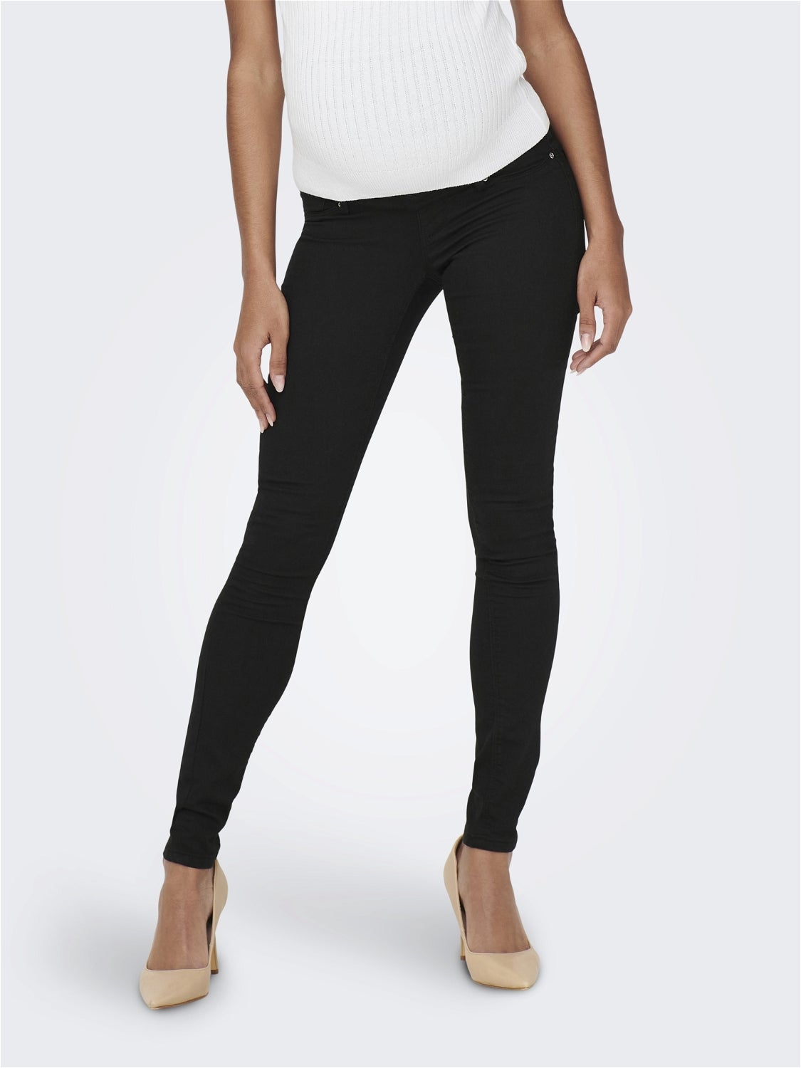OLMIRIS Mittlere Taille Skinny Fit Jeans Black