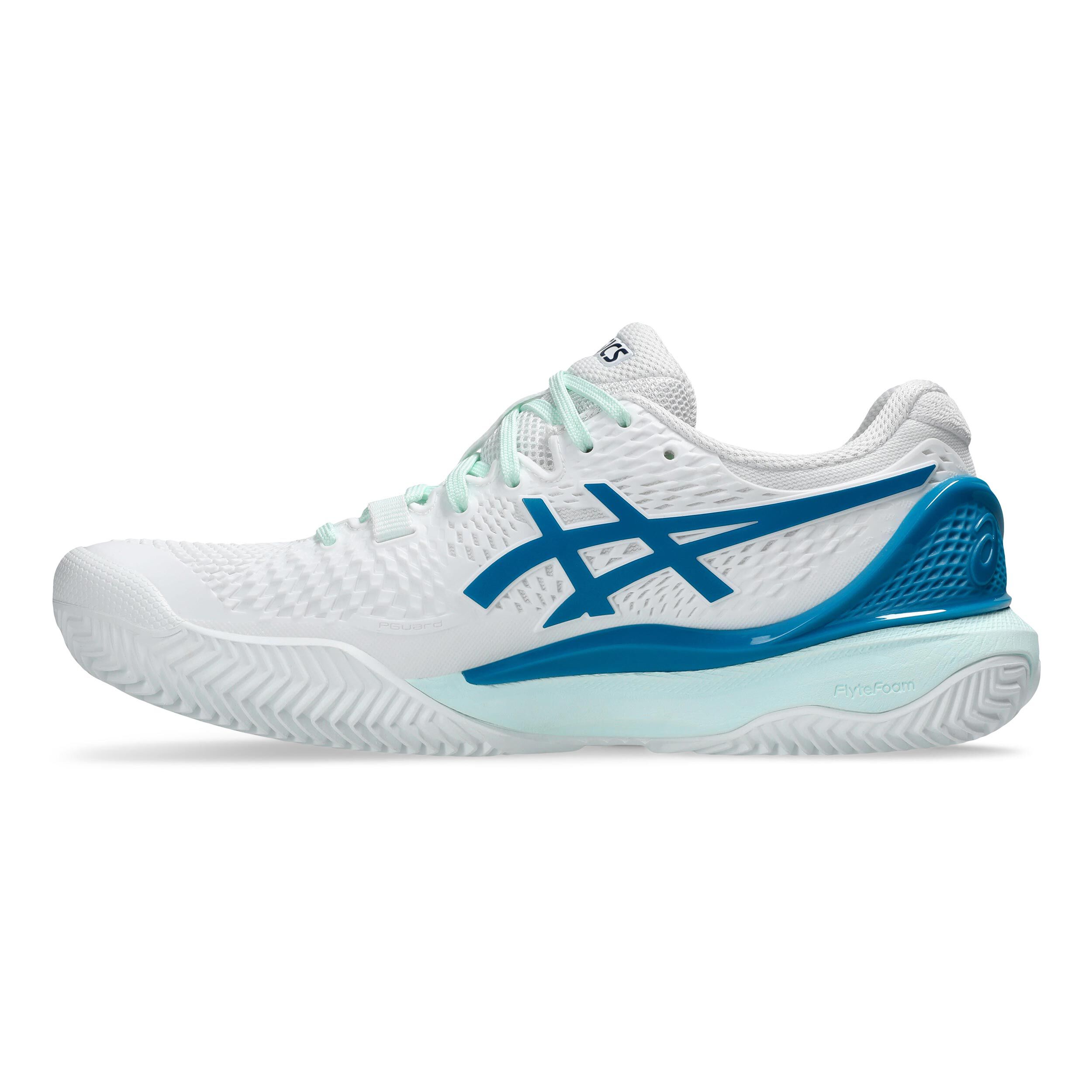 ASICS Gel-Resolution 9 Clay Chaussure Terre Battue Femmes - Blanc , Bleu