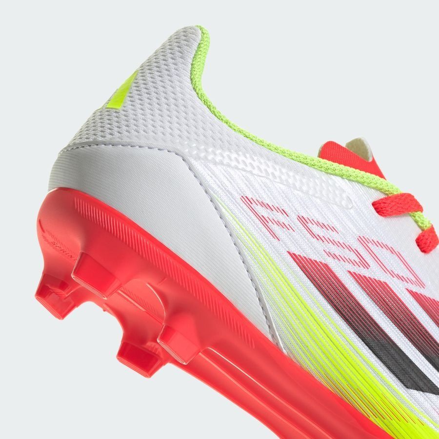 adidas F50 League FG/AG Pure Victory - Blanc/Noir/Jaune Enfant