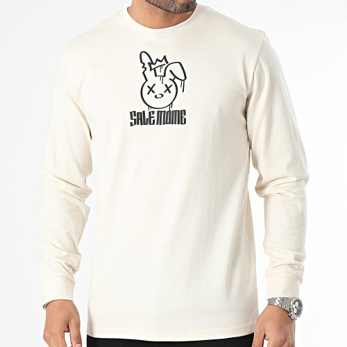 Tee Shirt Manches Longues Lapin King Beige Noir