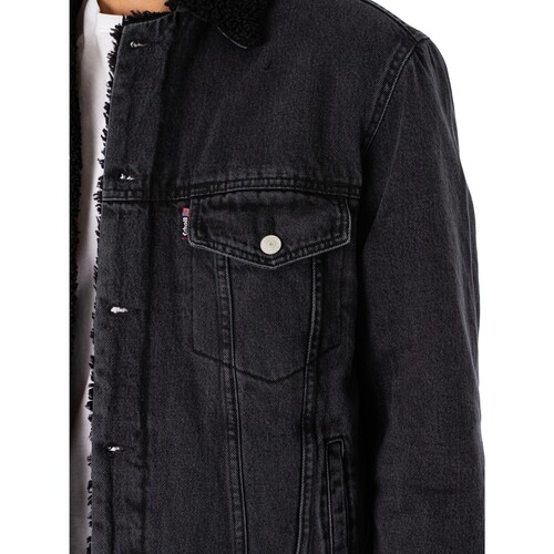 Schott - Chaqueta Vaquera De Sherpa Gris