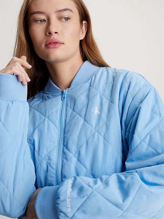 Jaqueta bomber acolchoada de modelagem relaxada