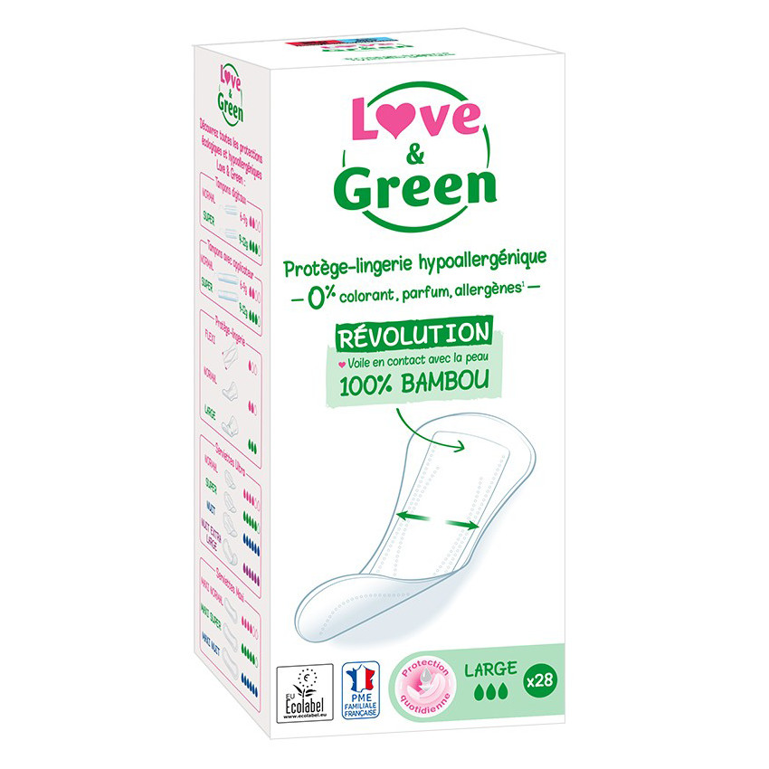 Lot de 28 protèges slips hypoallergéniques Large