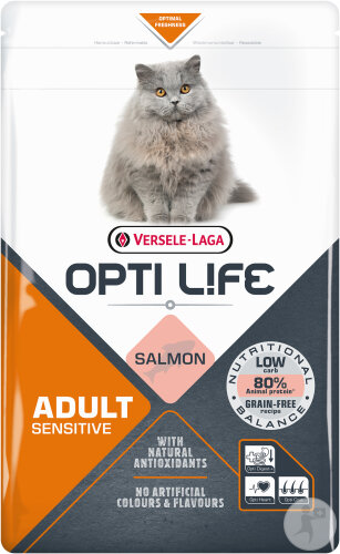 Opti Life Adult Sensitive Alimentation Chats Adultes Au Saumon Sachet 1kg
