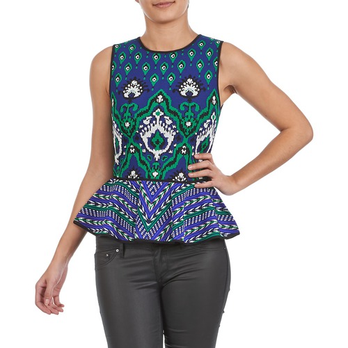 Manoush - JACQUARD OOTOMAN - Bleu / Noir / Vert